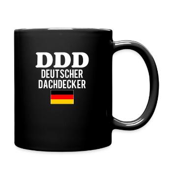 Deutscher Dachdecker - Tasse einfarbig - Schwarz - Rechts