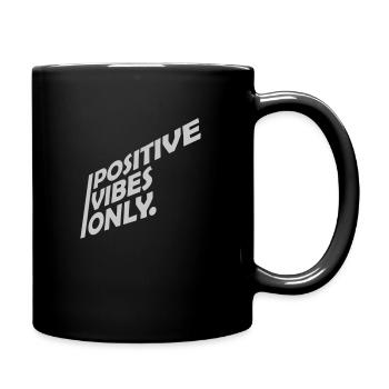 Vibrations positives textuelles uniquement - Mug uni - noir - Droite
