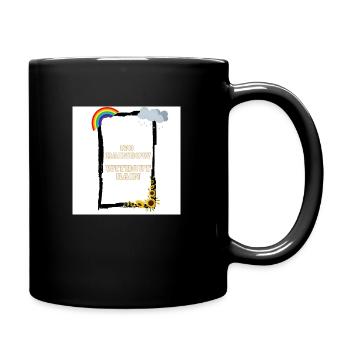 No Rainbow Without Rain - Tasse einfarbig - Schwarz - Rechts