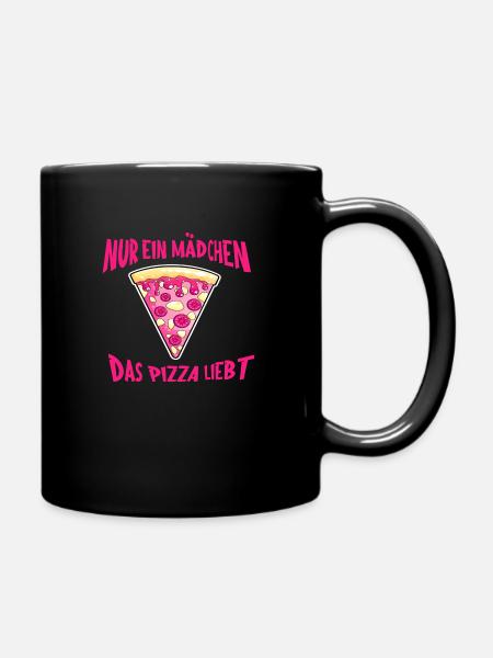 Nur ein Mنdchen, das Pizza liebt - Mug uni - noir