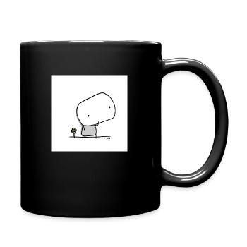 Cute and Quirky…and with a flower - Full Colour Mug - black - Right