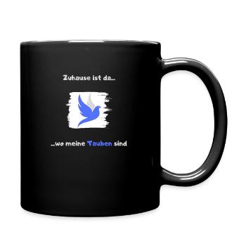 Taubenschlag Design für Brieftauben Taubenzüchter - Tasse einfarbig - Schwarz - Rechts
