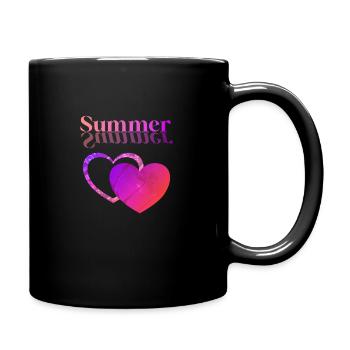 Summer Heart Purple Red - Full Colour Mug - black - Right