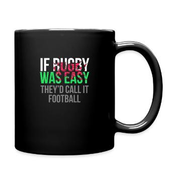 Funny Welsh Rugby Wales Rugby - Full Colour Mug - black - Right