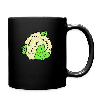 Cauliflower Doodle - Full Colour Mug - black - Right