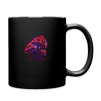 Mushrooms No. 01 - Design A - Full Colour Mug - black - Right