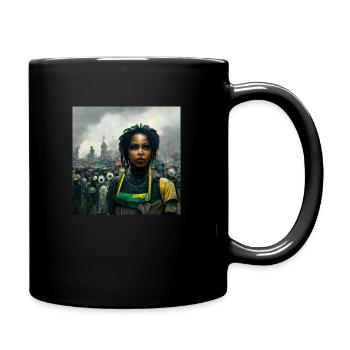 blm end of the world science fiction shirt - Tasse einfarbig - Schwarz - Rechts