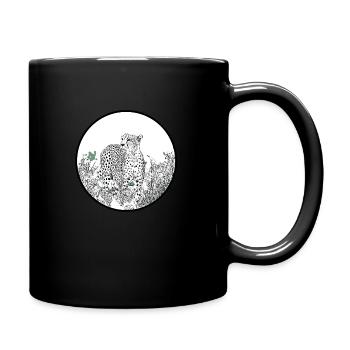 Guépard - Mug uni - noir - Droite