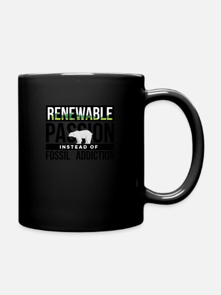 Erneuerbare Leidenschaft - Tasse einfarbig - Schwarz