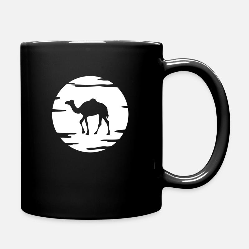 Kamel-Zwielicht-Silhouette - Tasse einfarbig - Schwarz