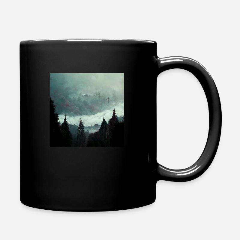 Dunkler Wald - Tasse einfarbig - Schwarz