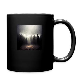 Dunkler Wald - Tasse einfarbig - Schwarz - Rechts