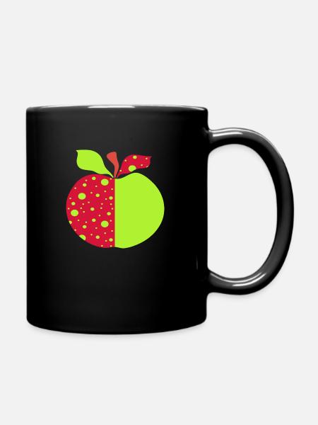 Apfel - Tasse einfarbig - Schwarz