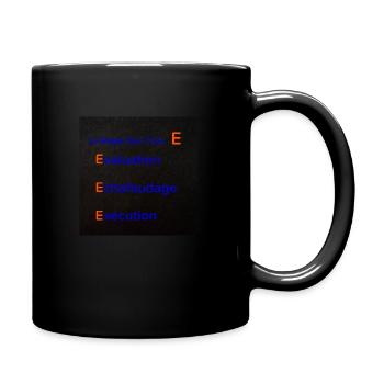 La règle des trois E - Mug uni - noir - Droite