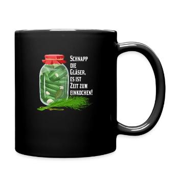 Einkochen Einmachen Einlegen Haltbarmachung DIY - Tasse einfarbig - Schwarz - Rechts