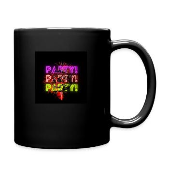 Party Design - Tasse einfarbig - Schwarz - Rechts