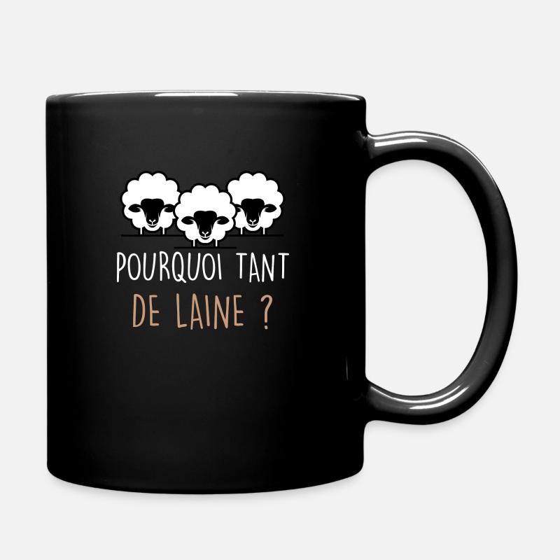 Mouton Humour Pourquoi Tant De Laine - Mug uni - noir