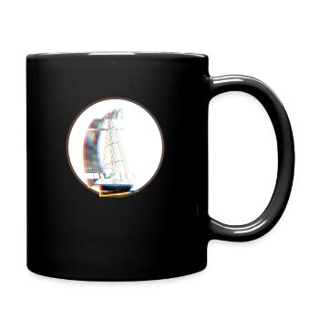 Segelboot - Tasse einfarbig - Schwarz - Rechts