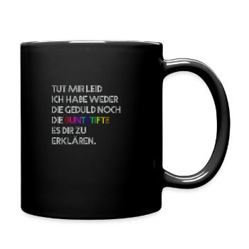 Buntstifte - Tasse einfarbig - Schwarz - Rechts