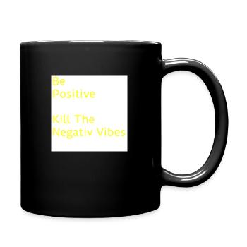 be Positive - Tasse einfarbig - Schwarz - Rechts