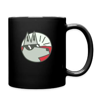 Chilliger Hund mit Sonnenbrille! - Tasse einfarbig - Schwarz - Rechts
