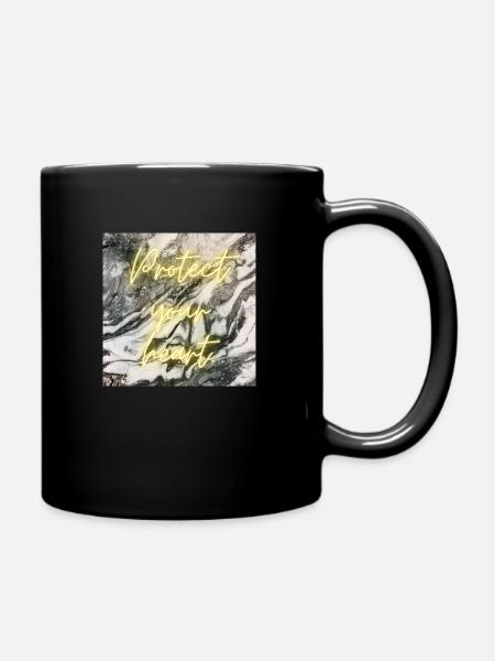 Protect your heart. - Tasse einfarbig - Schwarz