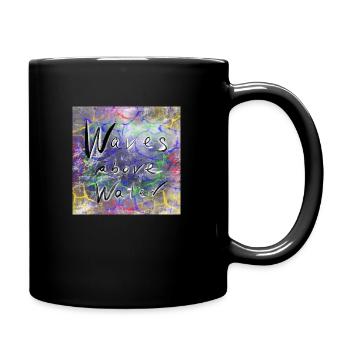 Waves of Color - Tasse einfarbig - Schwarz - Rechts