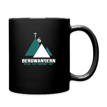 bergwandern via ferrata servus alpin berghütte - Tasse einfarbig - Schwarz - Rechts