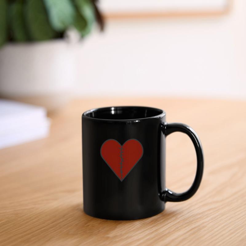 Cuore a pezzi Tazza monocolore