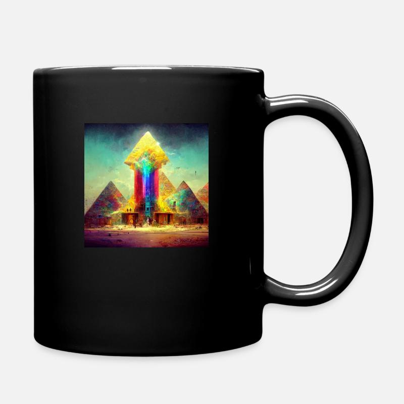 Fantasy Ägypten Housing Psychedelic Pharos - Tasse einfarbig - Schwarz