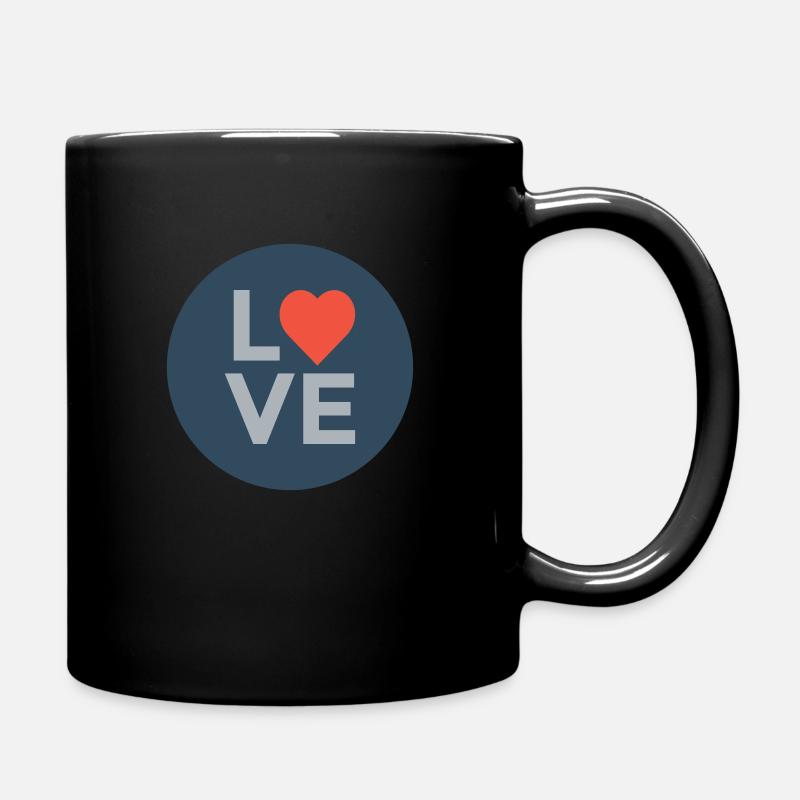love - Tasse einfarbig - Schwarz