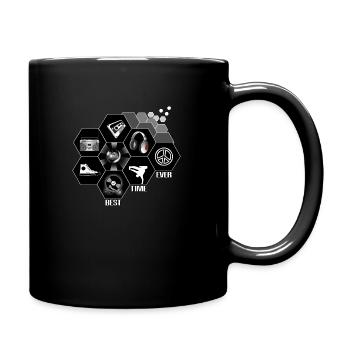 80s Retro-Style - Best time ever - Full Colour Mug - black - Right