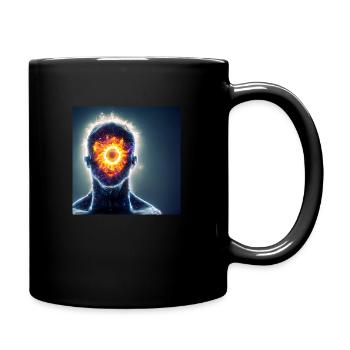 Supernova Gesicht - Tasse einfarbig - Schwarz - Rechts