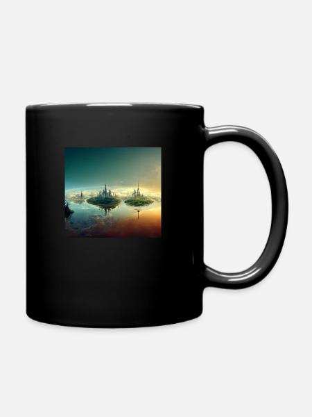 Schloss im Himmel - Tasse einfarbig - Schwarz