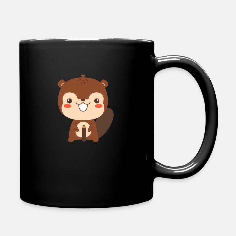 Castor avec un crayon - Mug uni - noir