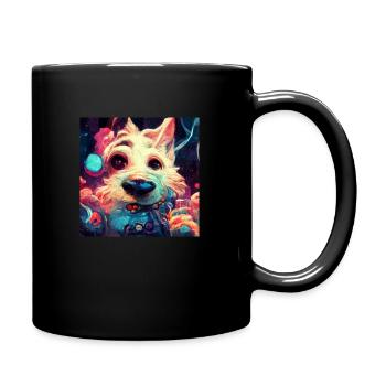 Chiens dans l’espace - Collection 4 - Mug uni - noir - Droite