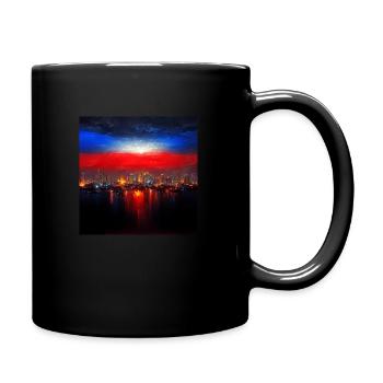 RitchieBryan manila bathed in red white blu - Tasse einfarbig - Schwarz - Rechts