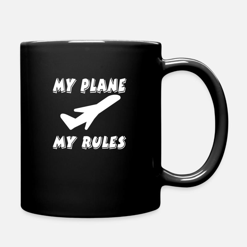 Flugzeug - Tasse einfarbig - Schwarz