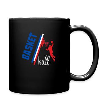 Basketball Bleu Blanc Rouge France - Mug uni - noir - Droite