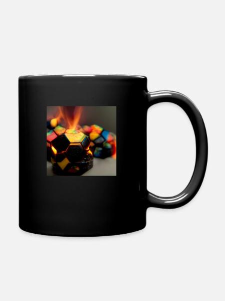 Rubikscube - Tasse einfarbig - Schwarz