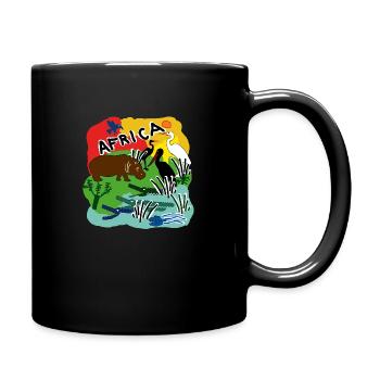 Afrikanische Kaimane - Tasse einfarbig - Schwarz - Rechts