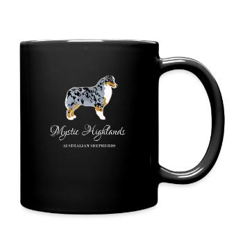 Mystic Highlands Berger australien police blanche - Mug uni - noir - Droite