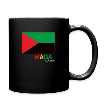 Mada Style Drapeau Mrtinque et Couleur Rasta - Mug uni - noir - Droite