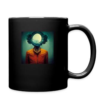 Psychedelic Head - Full Colour Mug - black - Right