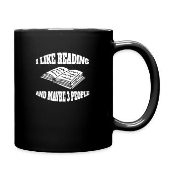 Lesen Bücher Buchliebhaber Geschenk Buch Leser - Tasse einfarbig - Schwarz - Rechts