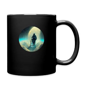 Soldat geht in den Himmel - Tasse einfarbig - Schwarz - Rechts