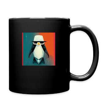 Draxler Design penguin hacker bazooka - Tasse einfarbig - Schwarz - Rechts