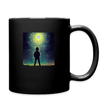 Garçon et stars - Mug uni - noir - Droite