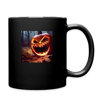 Halloween Creepy Skull - Full Colour Mug - black - Right