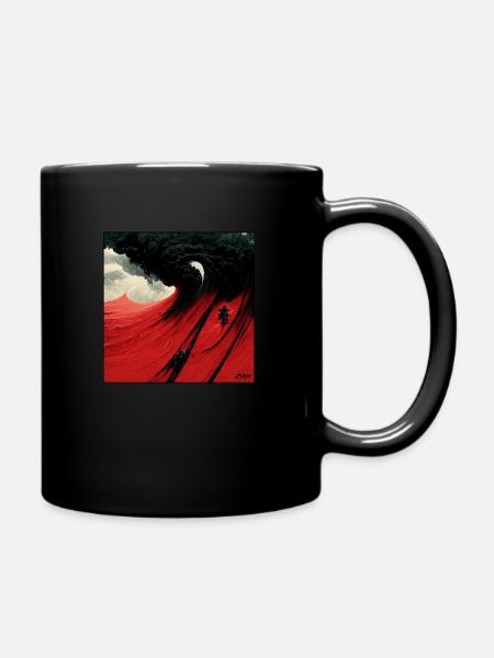 red sky - Mug uni - noir